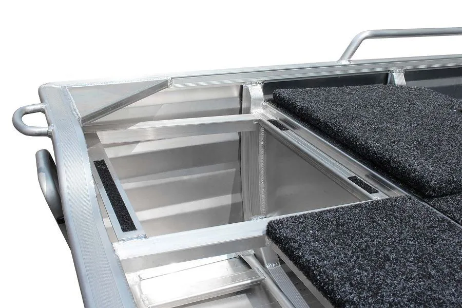 13 foot Aluminum V Hull Fishing Boat rail and ladder(001)