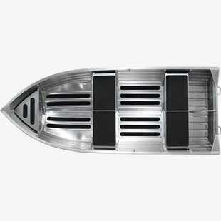 Barco de pesca con casco en V de aluminio de 12 pies